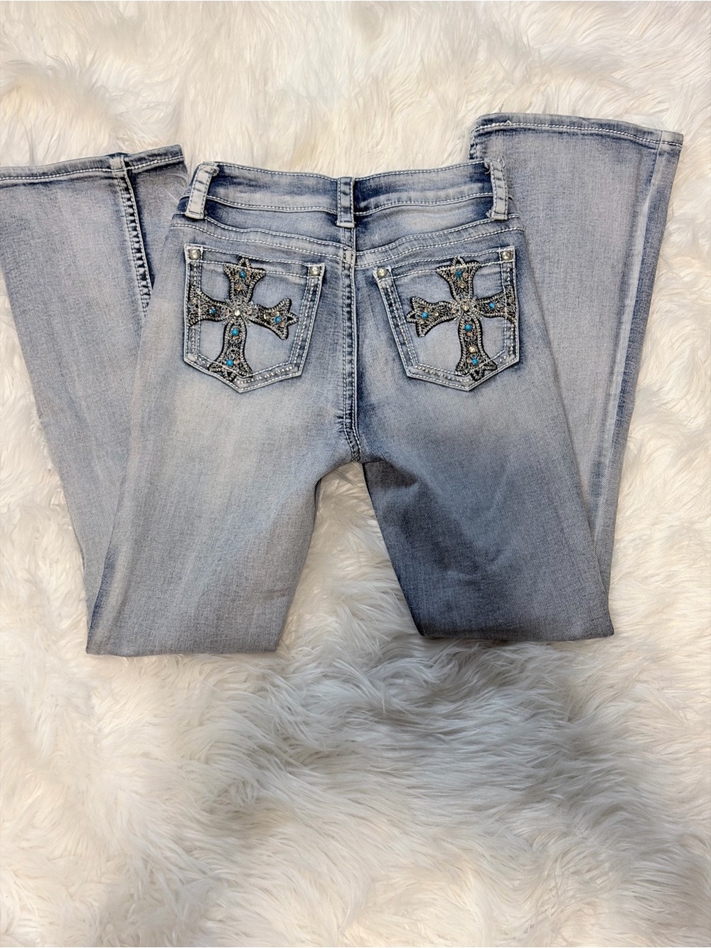 Fire & Rain Jeans Womens Size 5 Boot Cut Embellished Stretch Y2K Western Boho